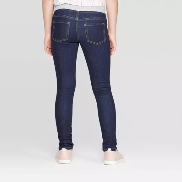 NEW Cat & Jack Girls' Pull-On Skinny Knit Waist Super Stretch Jeans Pants NWT 6 - Picture 2 of 3